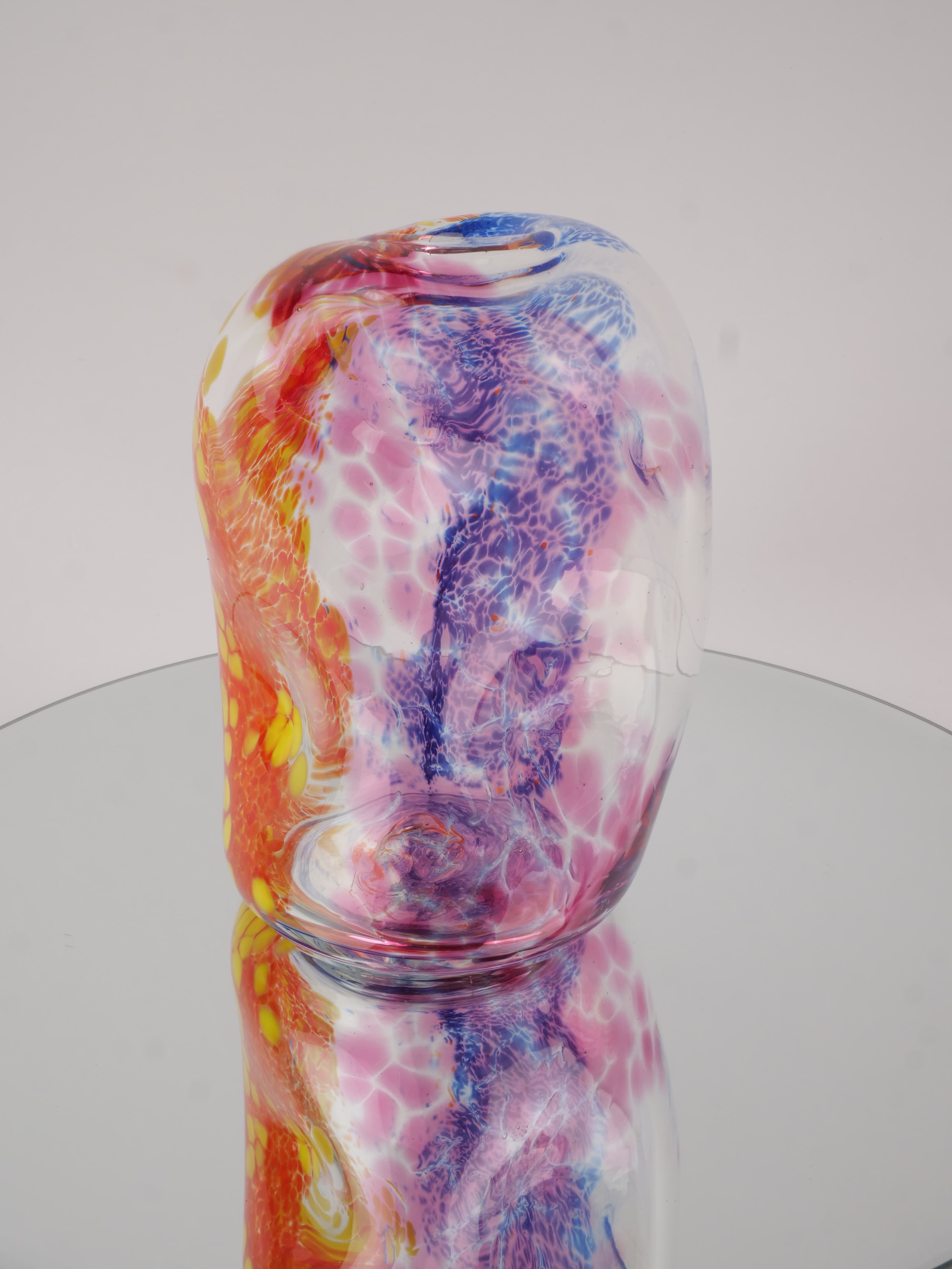 Ocean-coloured glass vessel