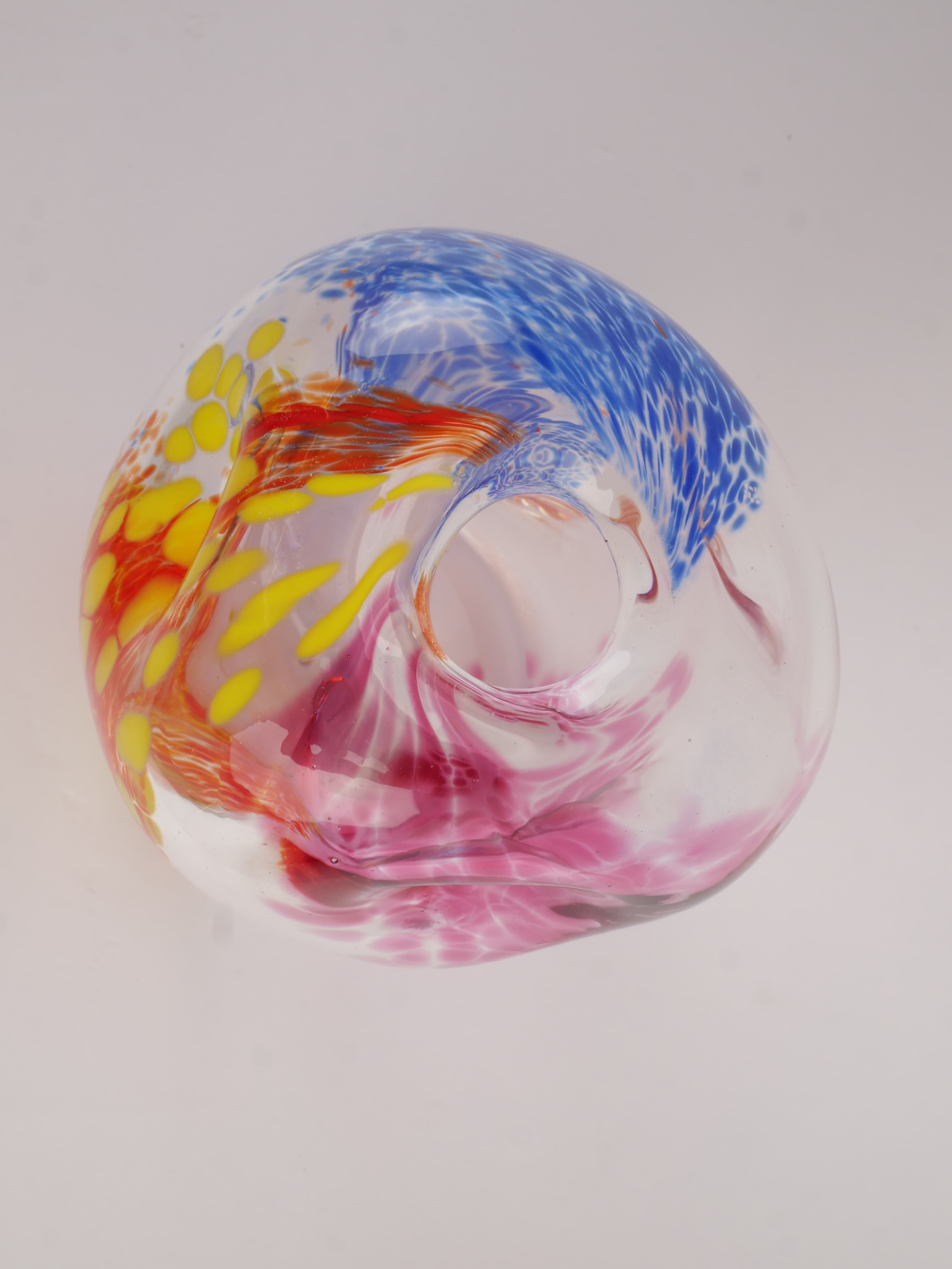 Ocean-coloured glass vessel